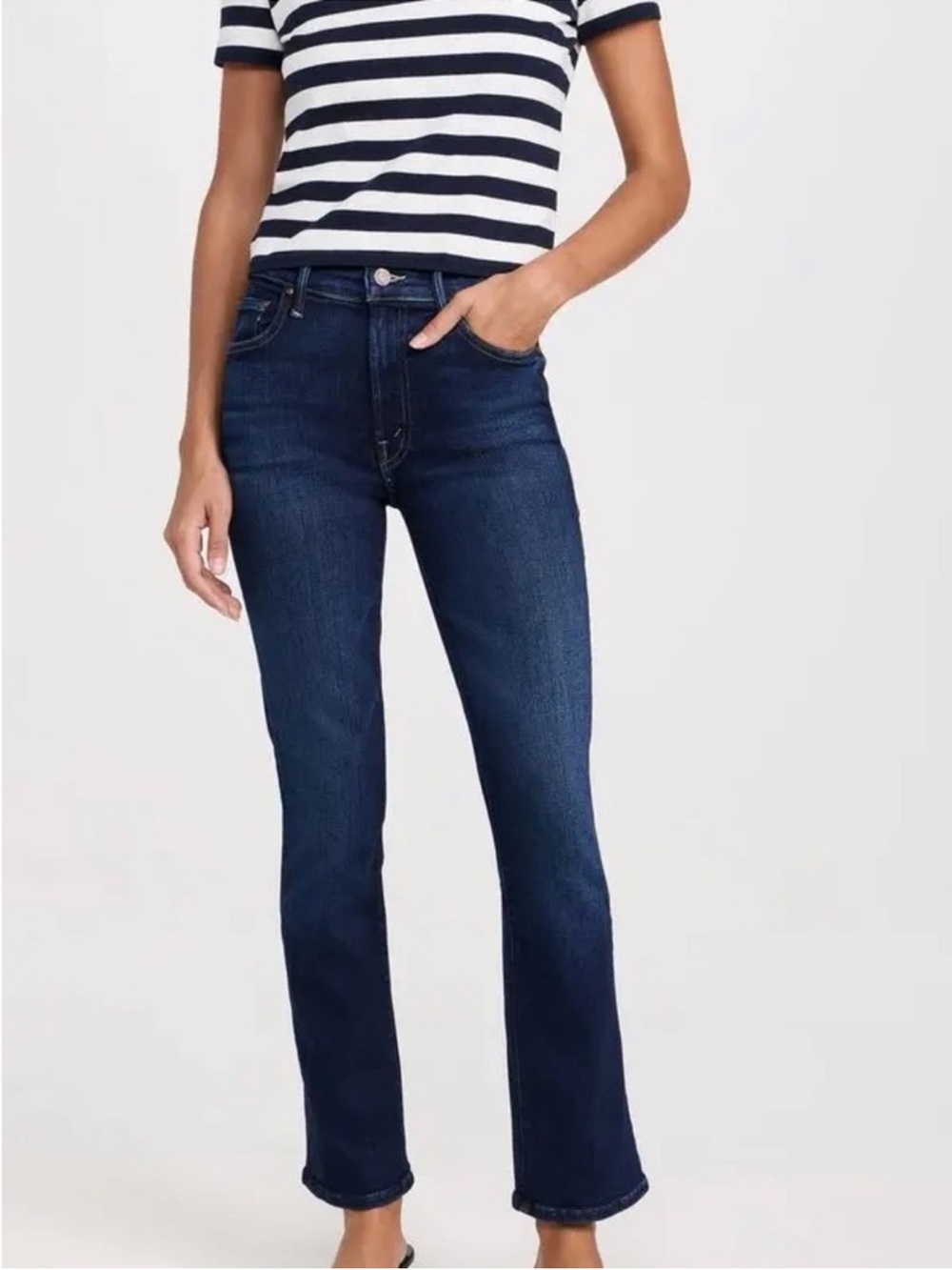 MOTHER Deep Indigo Straight-Leg Jeans